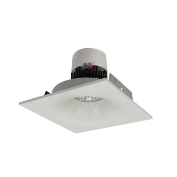 Nora Lighting 4" Pearl LED Retrofit Downlight - Square Bullnose - 950 Lumens - Dim to Warm - White