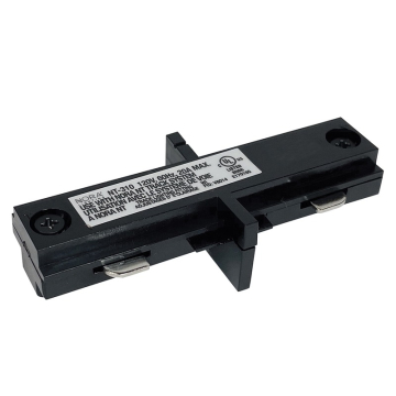 Nora Lighting One-Circuit Track System Straight Connector - Black