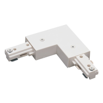 Nora Lighting One-Circuit Track System L-Connector - White