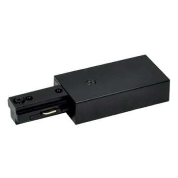 Nora Lighting One-Circuit Track System Live End Feed - Black