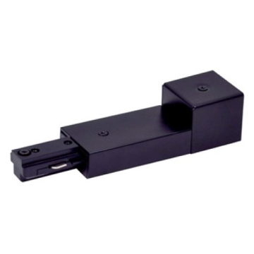 Nora Lighting One-Circuit Track System Live End Conduit Connector - Left Polarity - Black