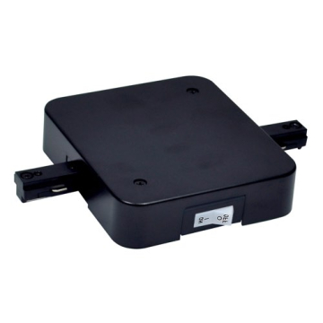 Nora Lighting One-Circuit Track System In-Line Live End Feed w/ Circuit Limiter - 1A - Black