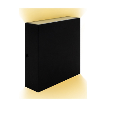Lotus 15W LED Wall Sconce - Up + Down Light - 1,280 Lumens - CCT Selectable - 120V - Black
