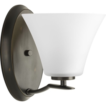 Progress Lighting Bravo 1-Light Bath Vanity Sconce - 120V - Antique Bronze