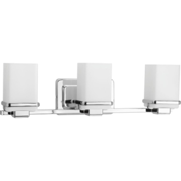 Progress Lighting Metric 3-Light Bath Vanity Light - 120V - Polished Chrome