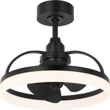 Progress Lighting Shear Oscillating 3-Blade LED Ceiling Fan - 3000K - 120V - Matte Black