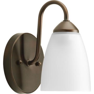 Progress Lighting Gather 1-Light Bath Vanity Sconce - 120V - Antique Bronze