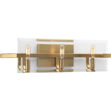 Progress Lighting Cahill 3-Light Bath Vanity Light - 120V - Brushed Bronze