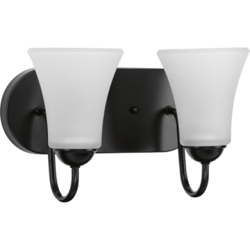Progress Lighting Classic 2-Light Bath Vanity Light - 120V - Matte Black