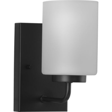 Progress Lighting Merry 1-Light Bath Vanity Sconce - 120V - Matte Black