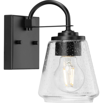 Progress Lighting Martenne 1-Light Bath Vanity Sconce - 120V - Matte Black