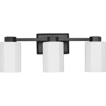 Progress Lighting Estrada 3-Light Bath Vanity Light - 120V - Matte Black
