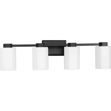 Progress Lighting Estrada 4-Light Bath Vanity Light - 120V - Matte Black