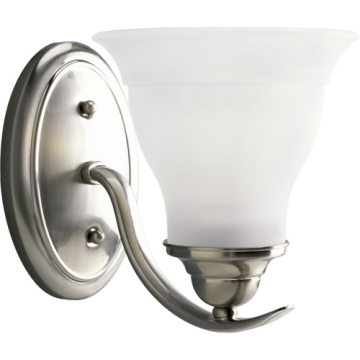 Progress Lighting Trinity 1-Light Bath Vanity Sconce - 120V - Brushed Nickel