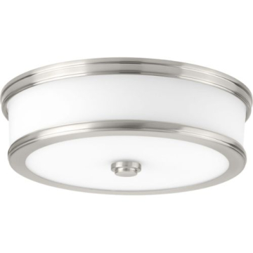 Progress Lighting Bezel 13" LED Flush Mount Ceiling Fixture - 3000K - 120V - Brushed Nickel
