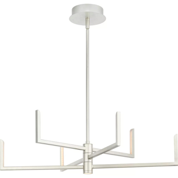 Progress Lighting Pivot 6-Light LED Modern Chandelier with Downlight - 120V - Burnished Nickel