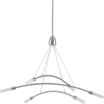 Progress Lighting Kylo LED Chandelier - 3000K - 120V - Brushed Nickel