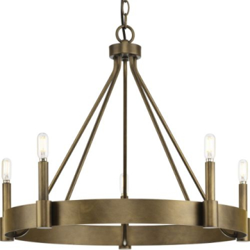 Progress Lighting Breckenridge 5-Light Chandelier - 120V - Aged Bronze