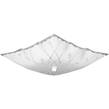 Progress Lighting Square Glass 2-Light Close to Ceiling Light Fixture - 120V - White