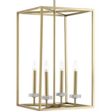 Progress Lighting Palacio 4-Light Pendant - 120V - Vintage Gold