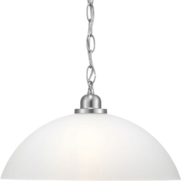 Progress Lighting Classic Dome Pendant 1-Light Pendant - 120V - Brushed Nickel