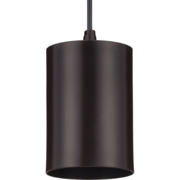 Progress Lighting Cylinder 5" 1-Light Pendant - 120V - Antique Bronze