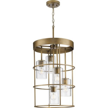 Progress Lighting Burgess 5-Light Pendant - 120V - Aged Bronze