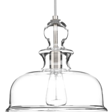 Progress Lighting Staunton 11" 1-Light Pendant - 120V - Brushed Nickel