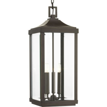 Progress Lighting Gibbes Street 3-Light Hanging Lantern - 120V - Antique Bronze