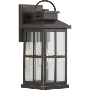 Progress Lighting Williamston 1-Light Medium Outdoor Wall Lantern - 120V - Antique Bronze