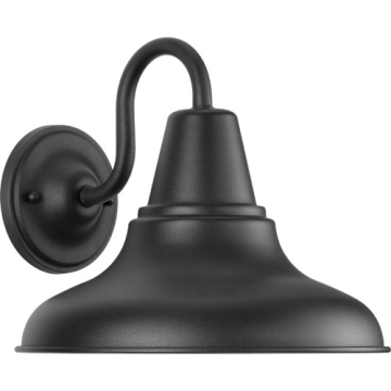 Progress Lighting District 1-Light Large Outdoor Wall Lantern - 120V - Textured Black