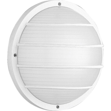 Progress Lighting Bulkheads Polycarbonate Round Flush Mount - 120V - White