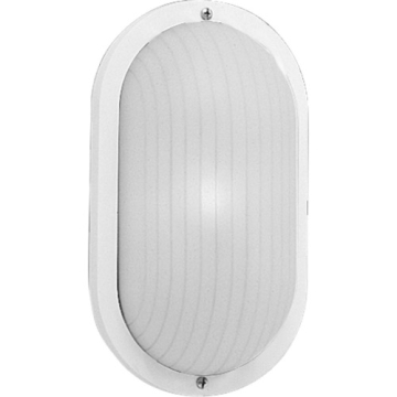 Progress Lighting Bulkheads Polycarbonate Oval Flush Mount - 120V - White