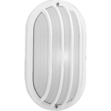 Progress Lighting Bulkheads Polycarbonate Oval Flush Mount - 120V - White