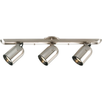 Progress Lighting 3-Light Directional Track Fixture - 120V - Brushed Nickel