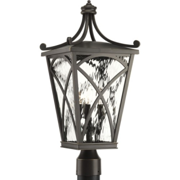 Progress Lighting Cadence 3-Light Post Top Lantern - 120V - Oil Rubbed Bronze