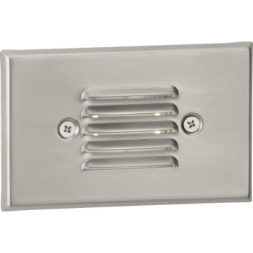 Progress Lighting Indoor/Outdoor LED Louver Step Light - Horizontal + Vertical - 3000K - 120V - Brushed Nickel