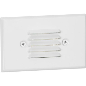 Progress Lighting Indoor/Outdoor LED Louver Step Light - Horizontal + Vertical - 3000K - 120V - Satin White