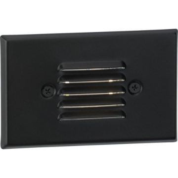 Progress Lighting Indoor/Outdoor LED Louver Step Light - Horizontal + Vertical - 3000K - 120V - Black