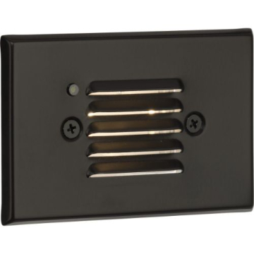 Progress Lighting Indoor/Outdoor LED Louver Step Light - Horizontal + Vertical - Photocell - 3000K - 120V - Antique Bronze