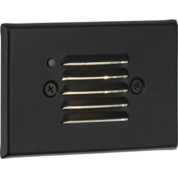 Progress Lighting Indoor/Outdoor LED Louver Step Light - Horizontal + Vertical - Photocell - 3000K - 120V - Black