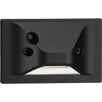 Progress Lighting Indoor/Outdoor LED Hood Step Light - Horizontal + Vertical - Photocell - 3000K - 120V - Black