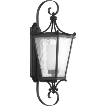Progress Lighting Cadence 1-Light Large Outdoor Wall Lantern - 120V - Textured Black