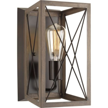 Progress Lighting Briarwood 1-Light Wall Sconce - 120V - Antique Bronze