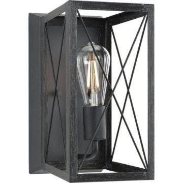 Progress Lighting Briarwood 1-Light Wall Sconce - 120V - Black