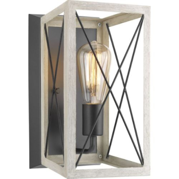 Progress Lighting Briarwood 1-Light Wall Sconce - 120V - Graphite