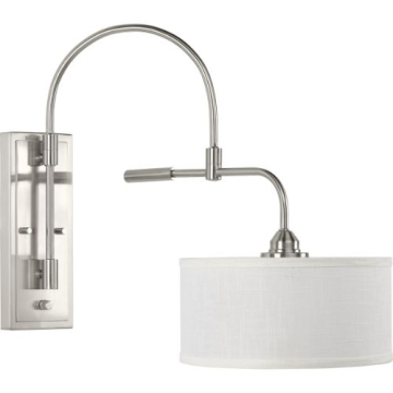 Progress Lighting Kempsey 1-Light Swing Arm Wall Sconce - 120V - Brushed Nickel