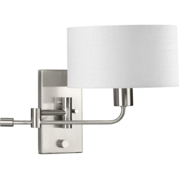 Progress Lighting Carrick 1-Light Swing Arm Wall Sconce - 120V - Brushed Nickel