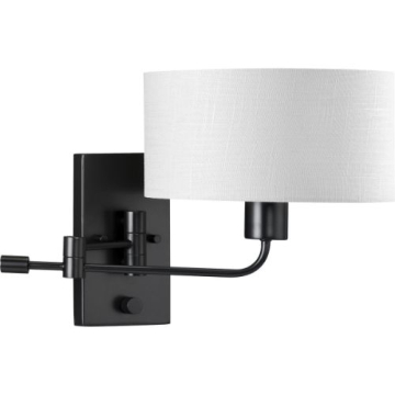 Progress Lighting Carrick 1-Light Swing Arm Wall Sconce - 120V - Matte Black