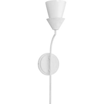 Progress Lighting Pinellas 1-Light Wall Sconce - 120V - White Plaster